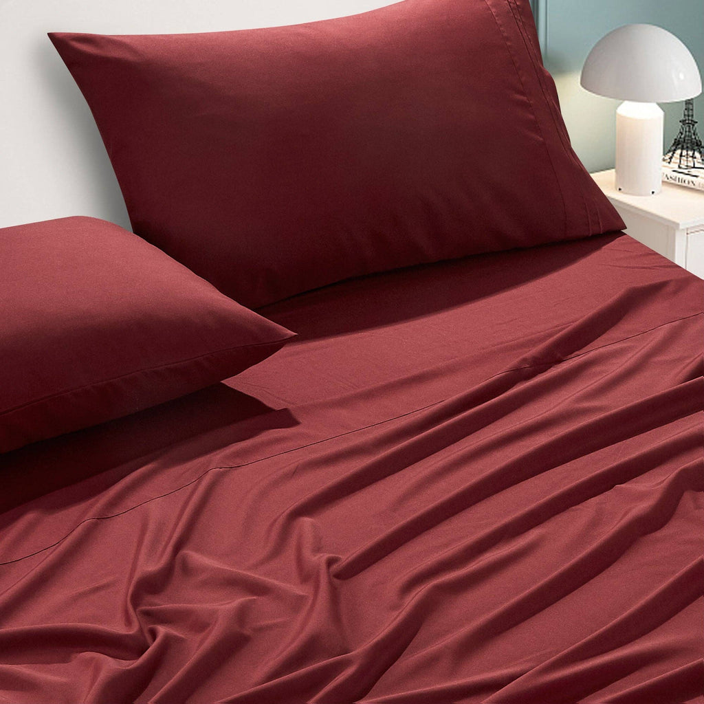 Soft Microfiber Deep Pocket Bed Sheets - 4 Piece Set