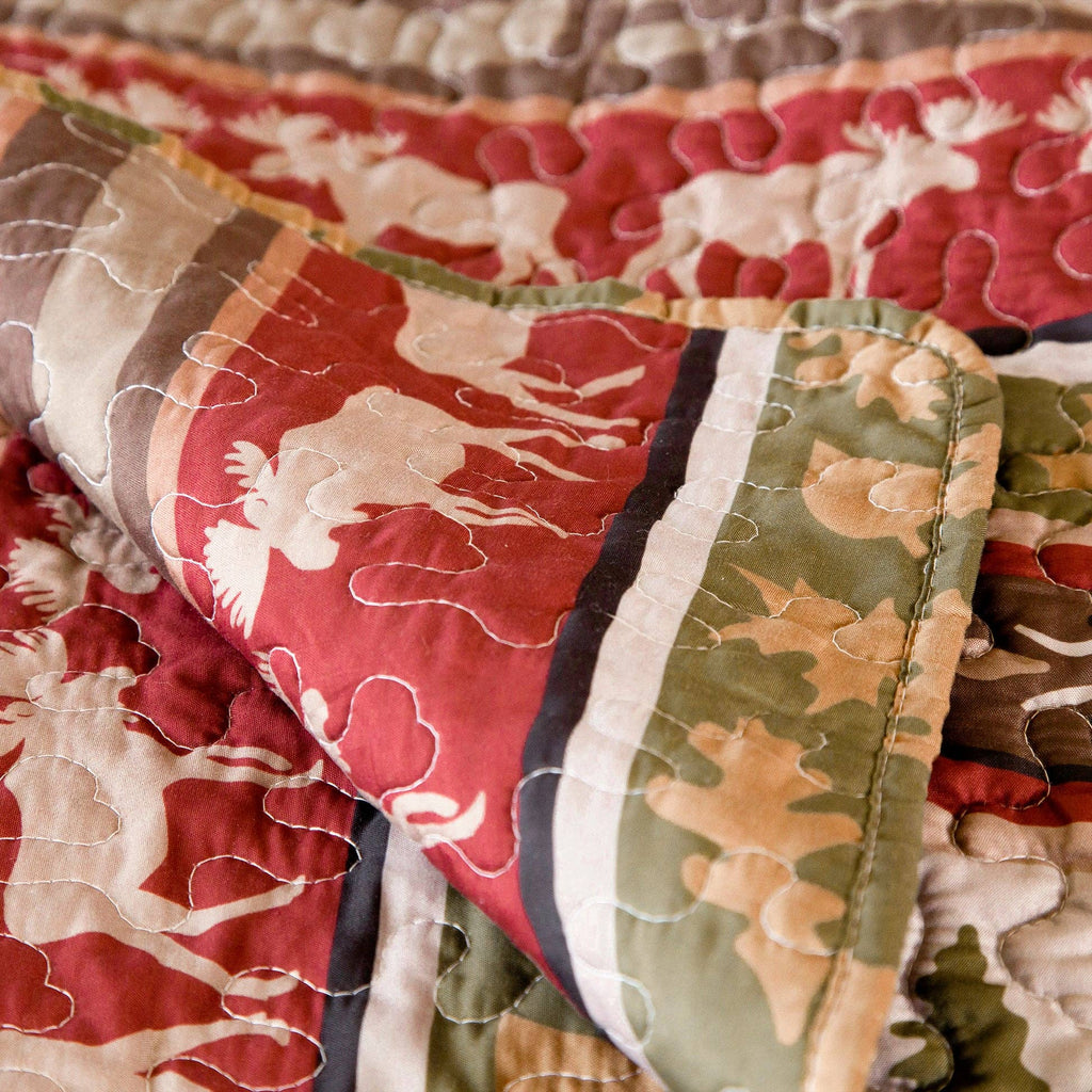 Cabin & Lodge Stripe Quilt Set