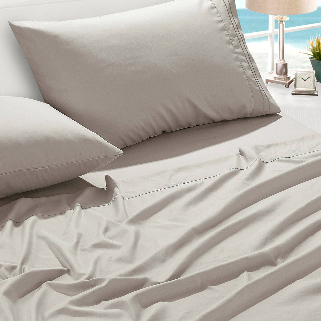 Soft Microfiber Deep Pocket Bed Sheets - 4 Piece Set