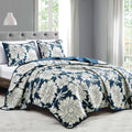White Flower Quilt Set