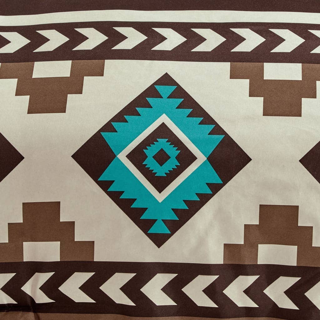Southwest Navajo Turquoise Aztec Comforter - 6 Piece Set