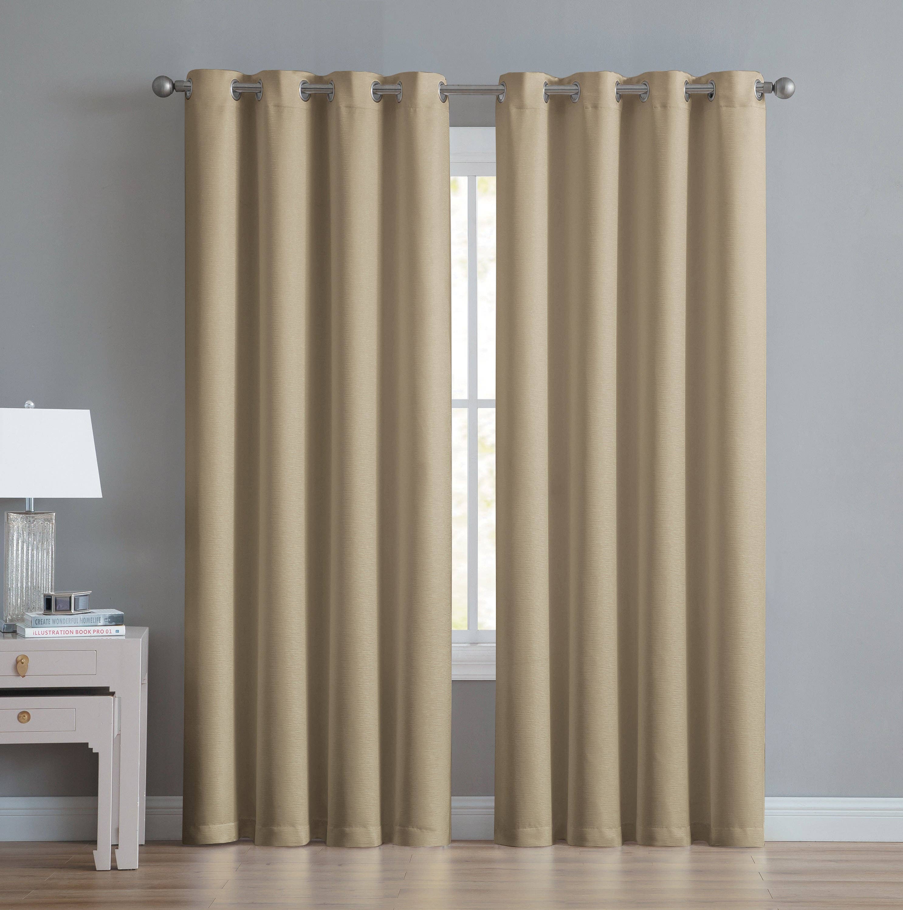 Abstract Grommet Top Thermal Insulated Blackout Window Curta