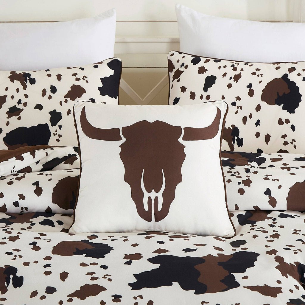 Rustic Cowhide Lodge Comforter Set - 5 Piece Set