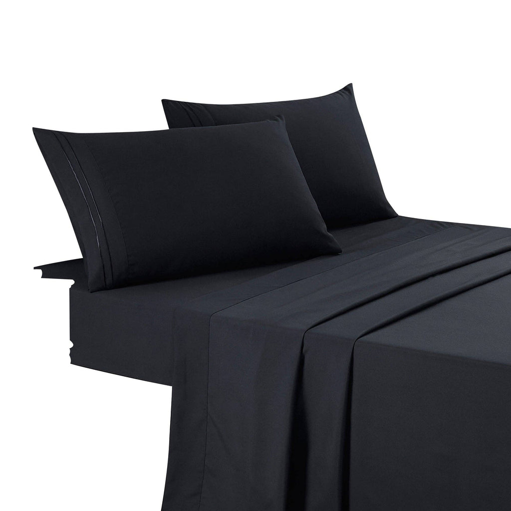 Soft Microfiber Deep Pocket Bed Sheets - 4 Piece Set