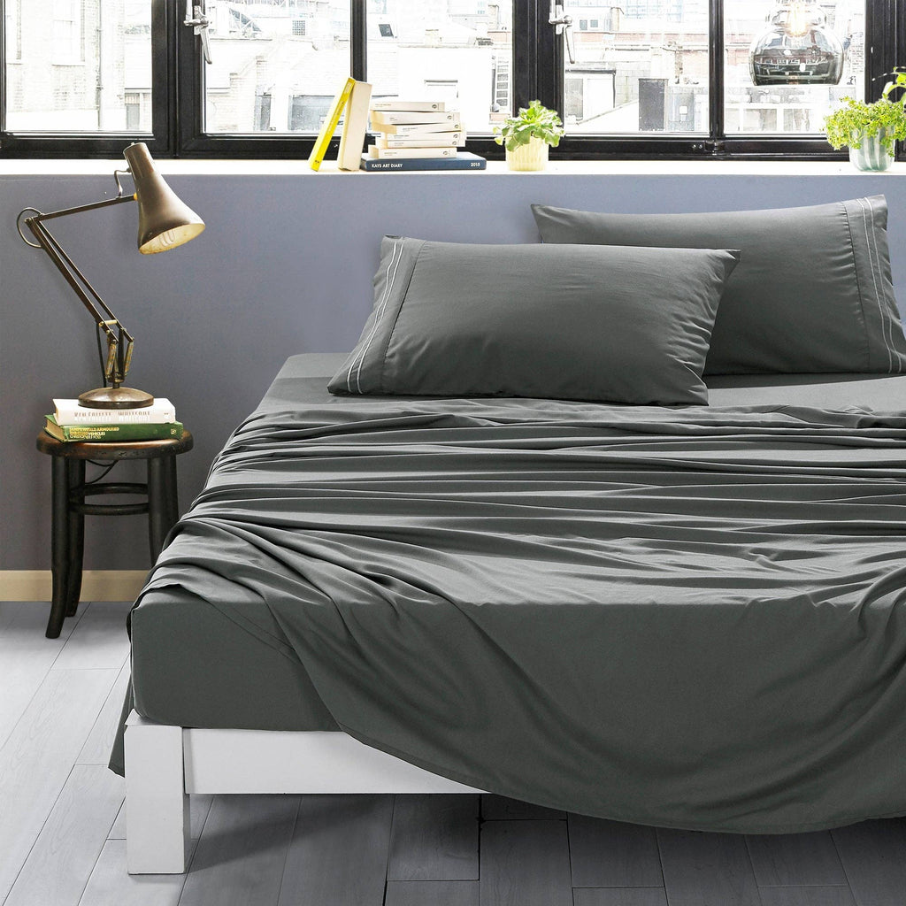 Soft Microfiber Deep Pocket Bed Sheets - 4 Piece Set