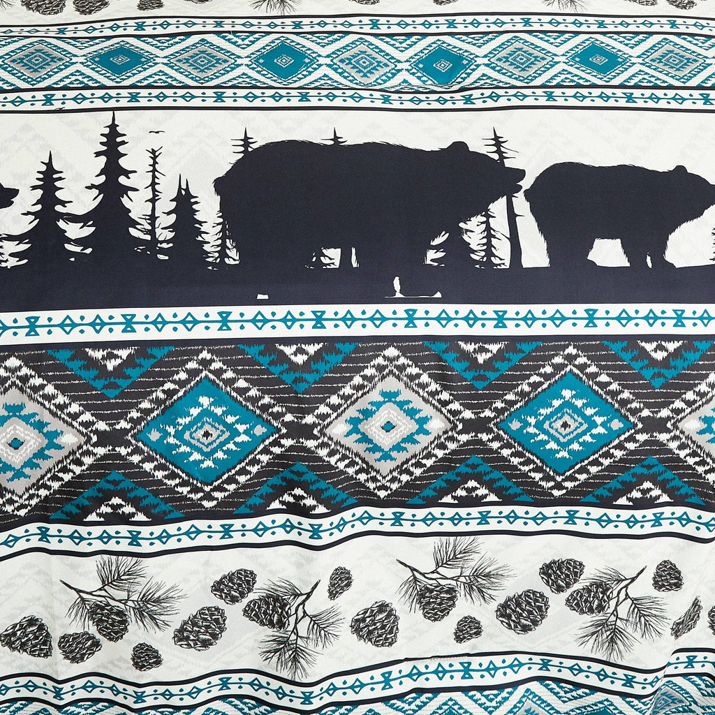 Big Bear Southwest Turquoise Aztec Comforter - 6 Piece Set