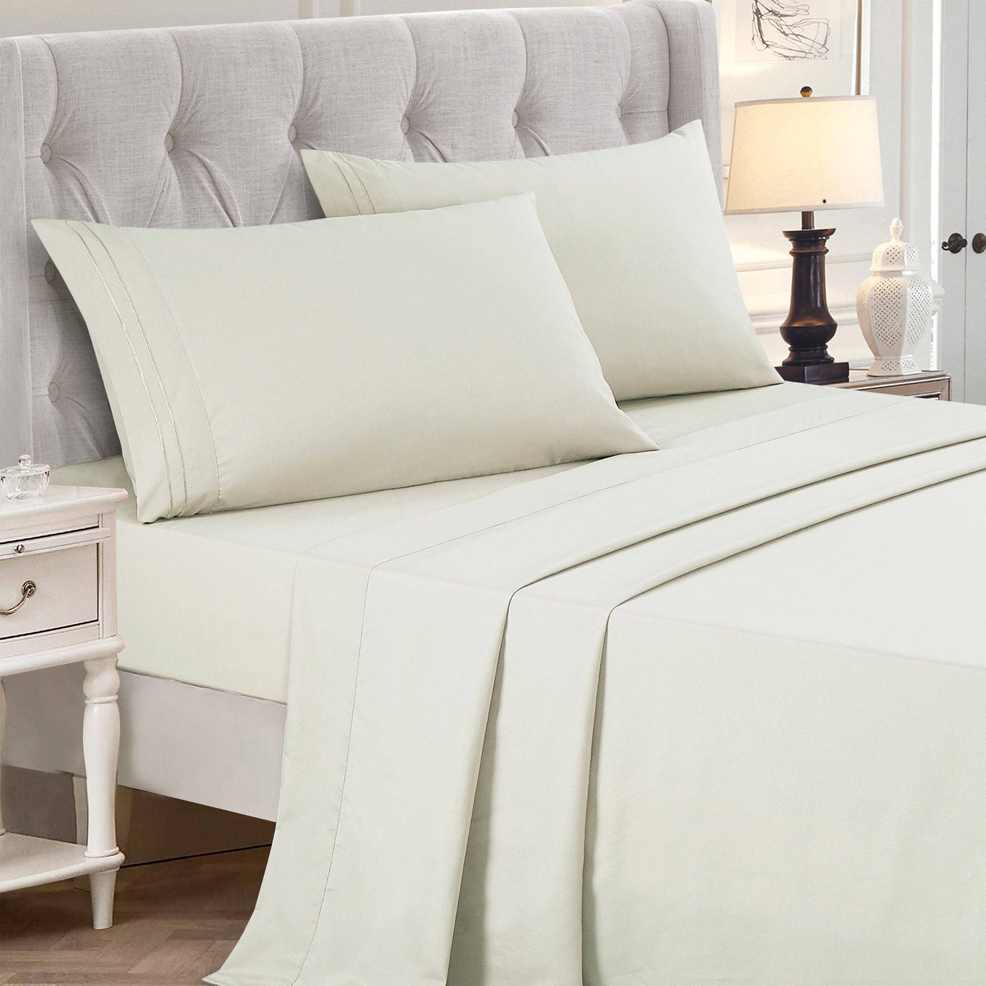 Soft Microfiber Deep Pocket Bed Sheets - 4 Piece Set