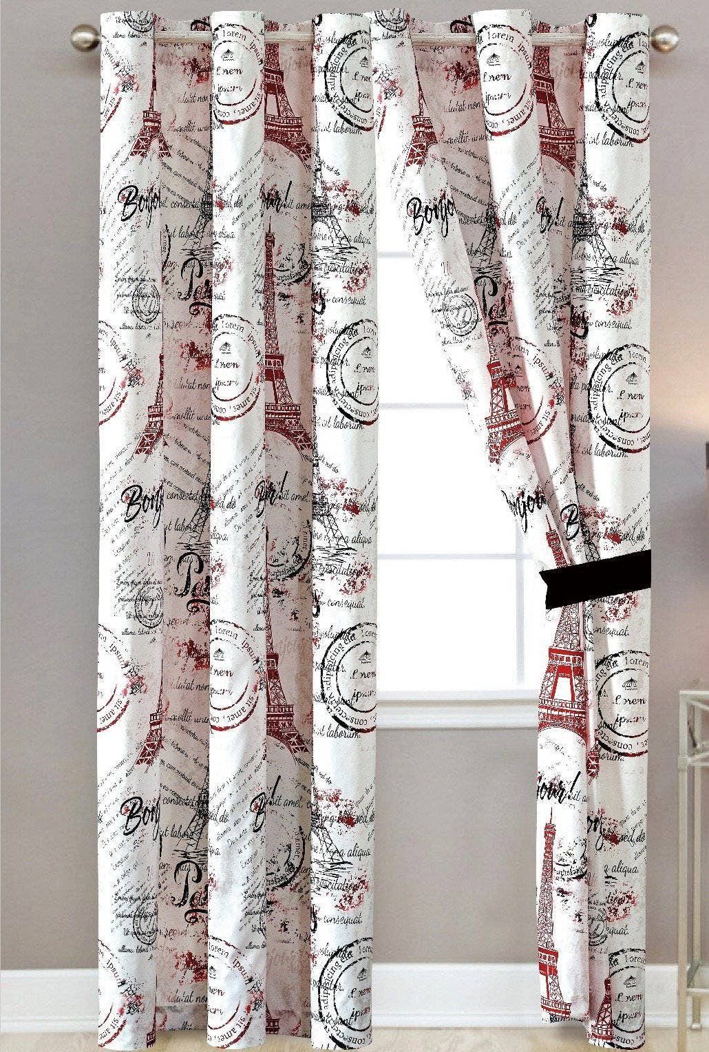 French Modern Eiffel Tower Curtain Set