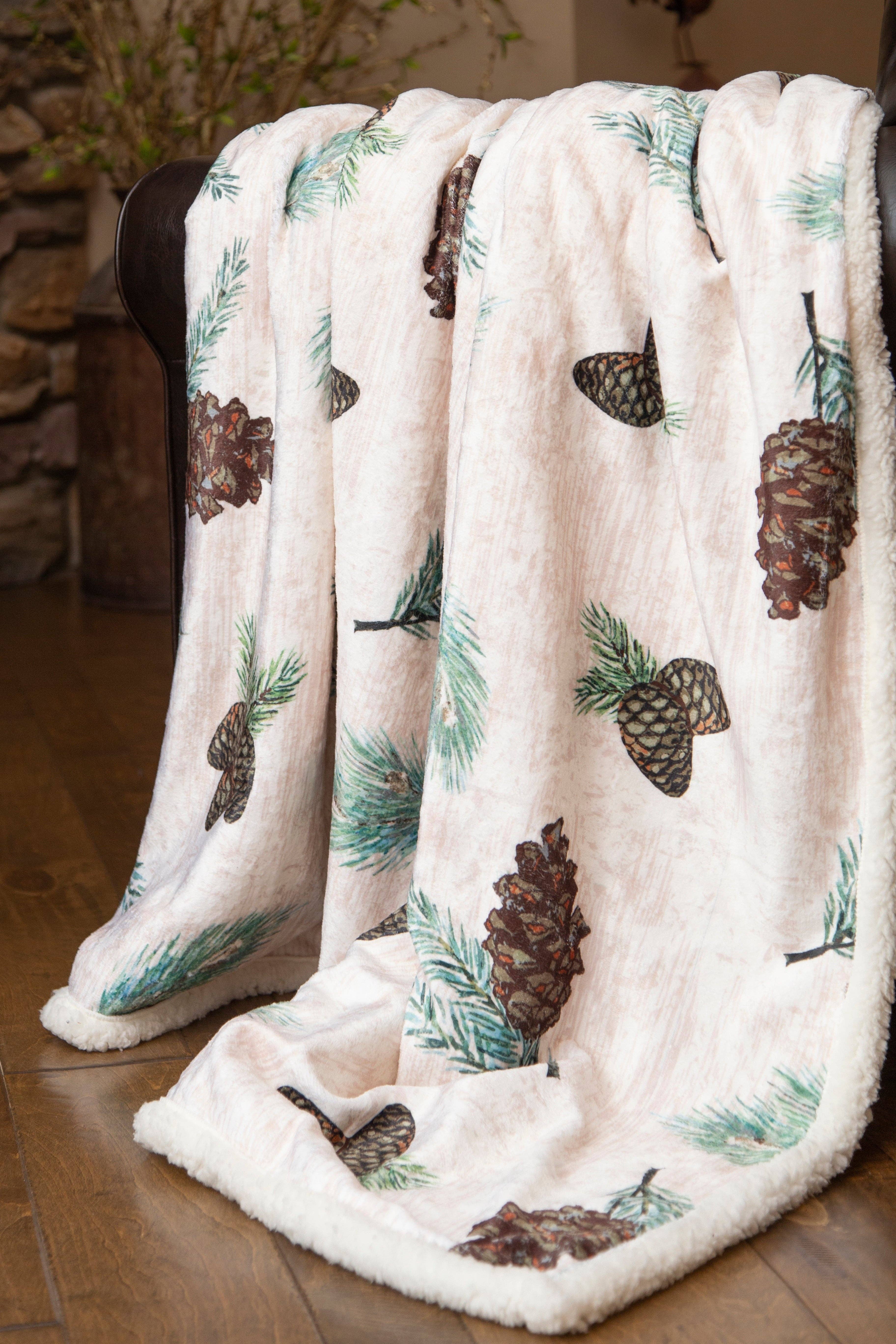 Pinecone Rustic Cabin Throw
