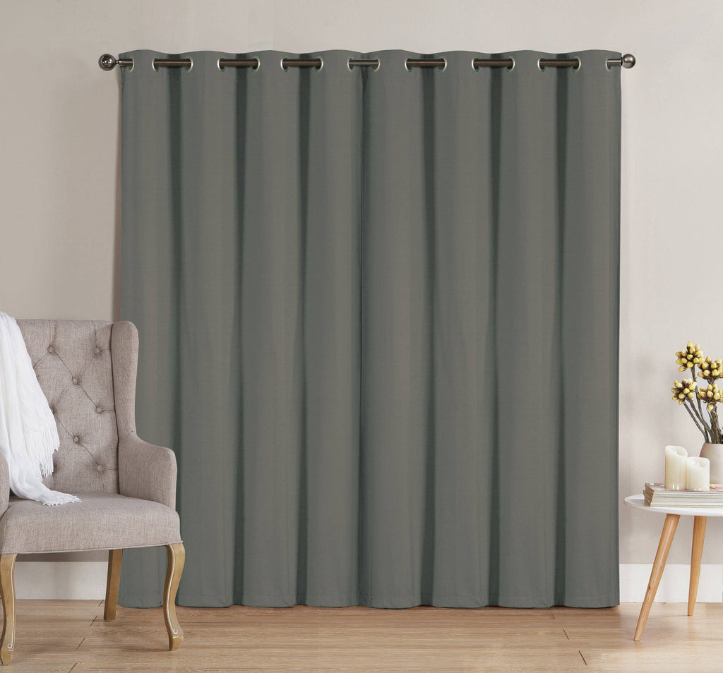 Solid Grommet Top Thermal Insulated Blackout Window Curtain