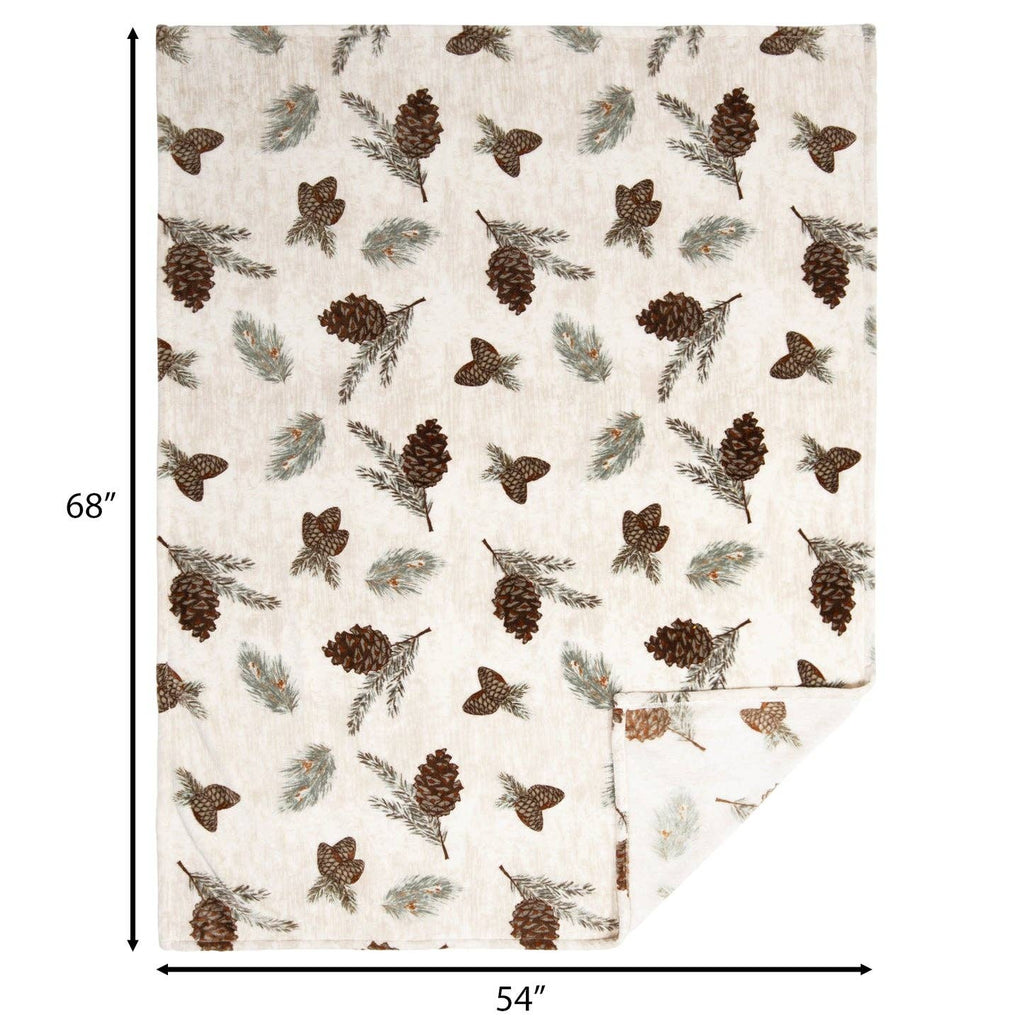Pine Heavy Plush Throw