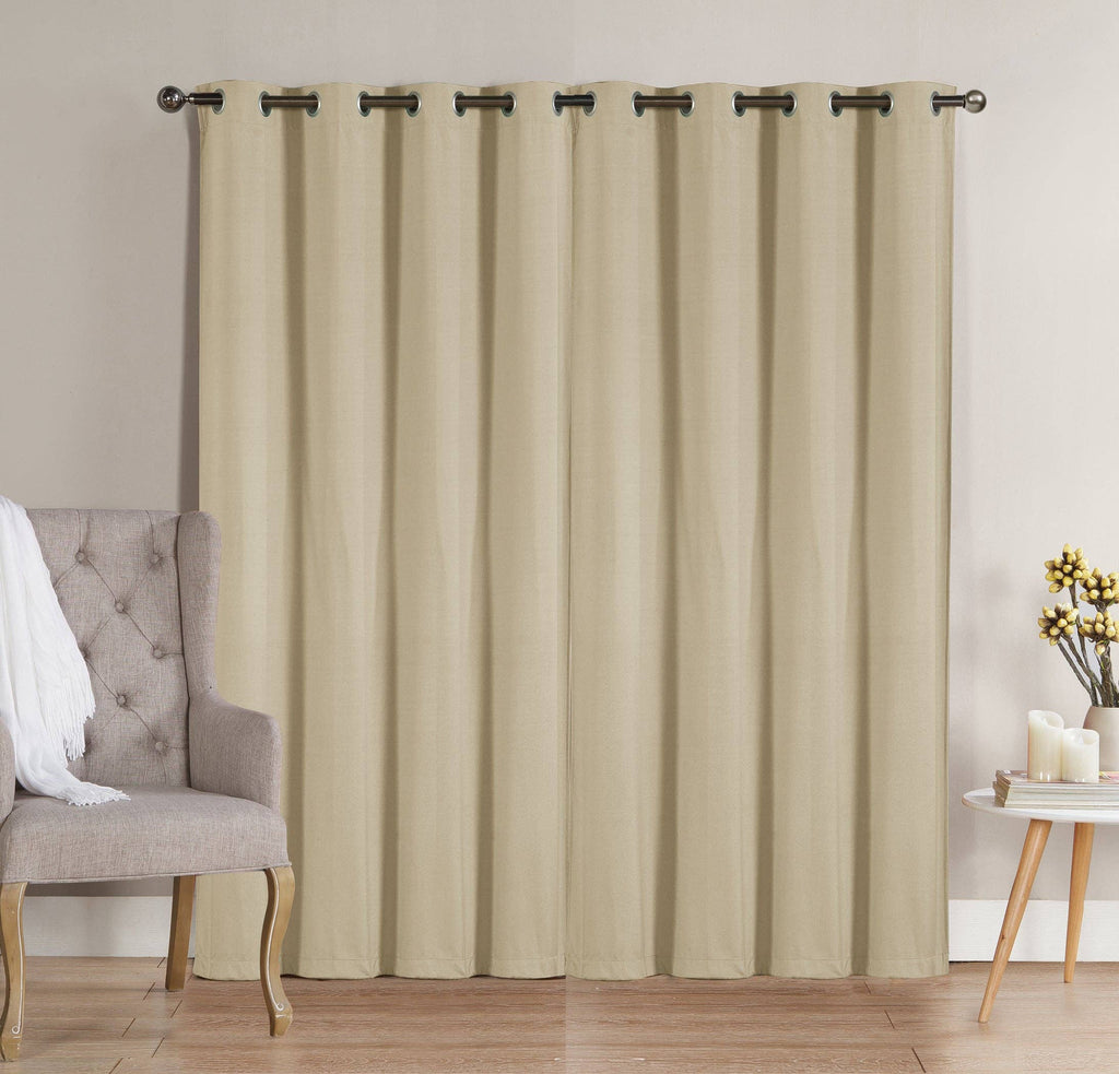 Solid Grommet Top Thermal Insulated Blackout Window Curtain