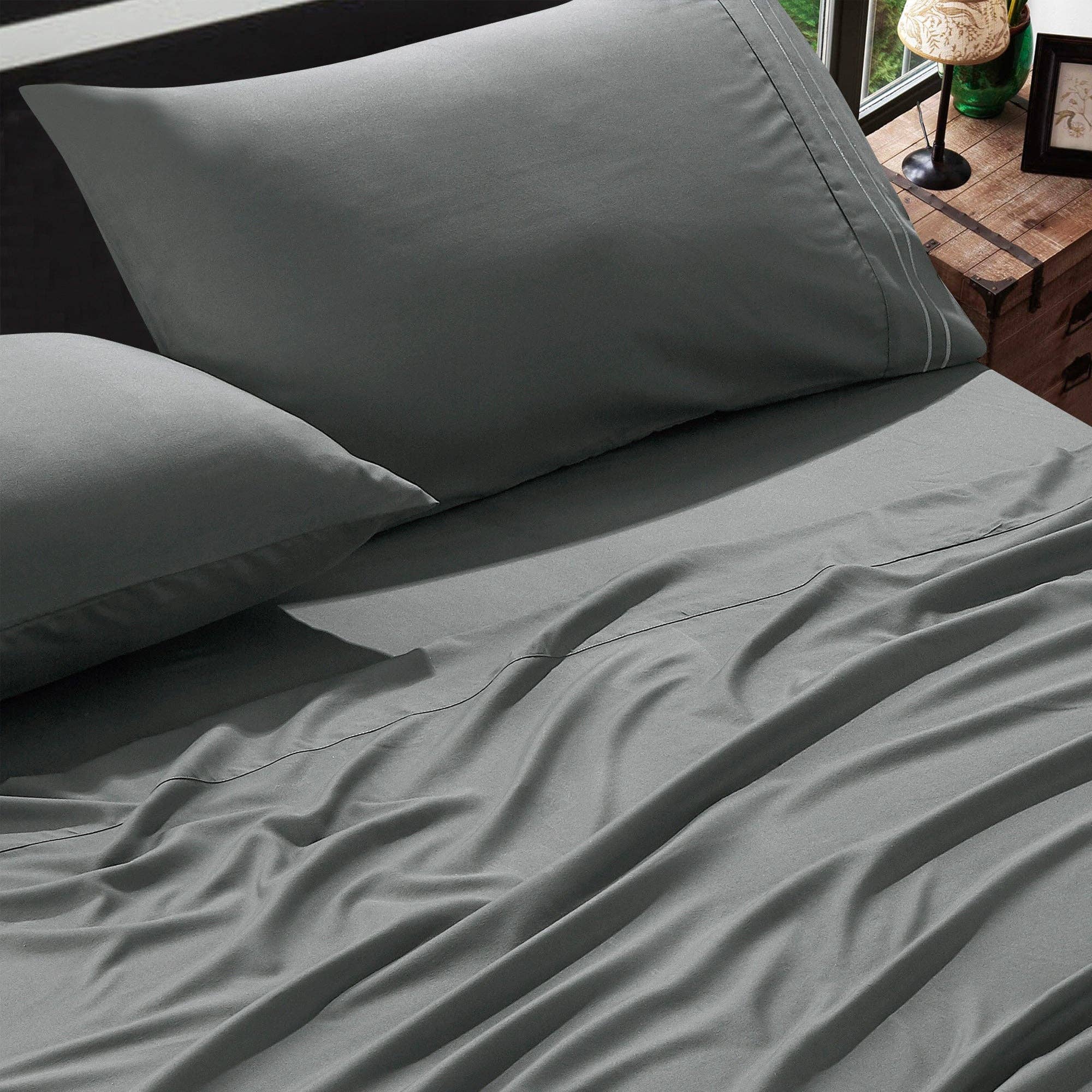 Soft Microfiber Deep Pocket Bed Sheets - 4 Piece Set
