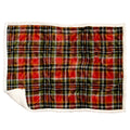 Rust and Sage Plaid Dog Blanket