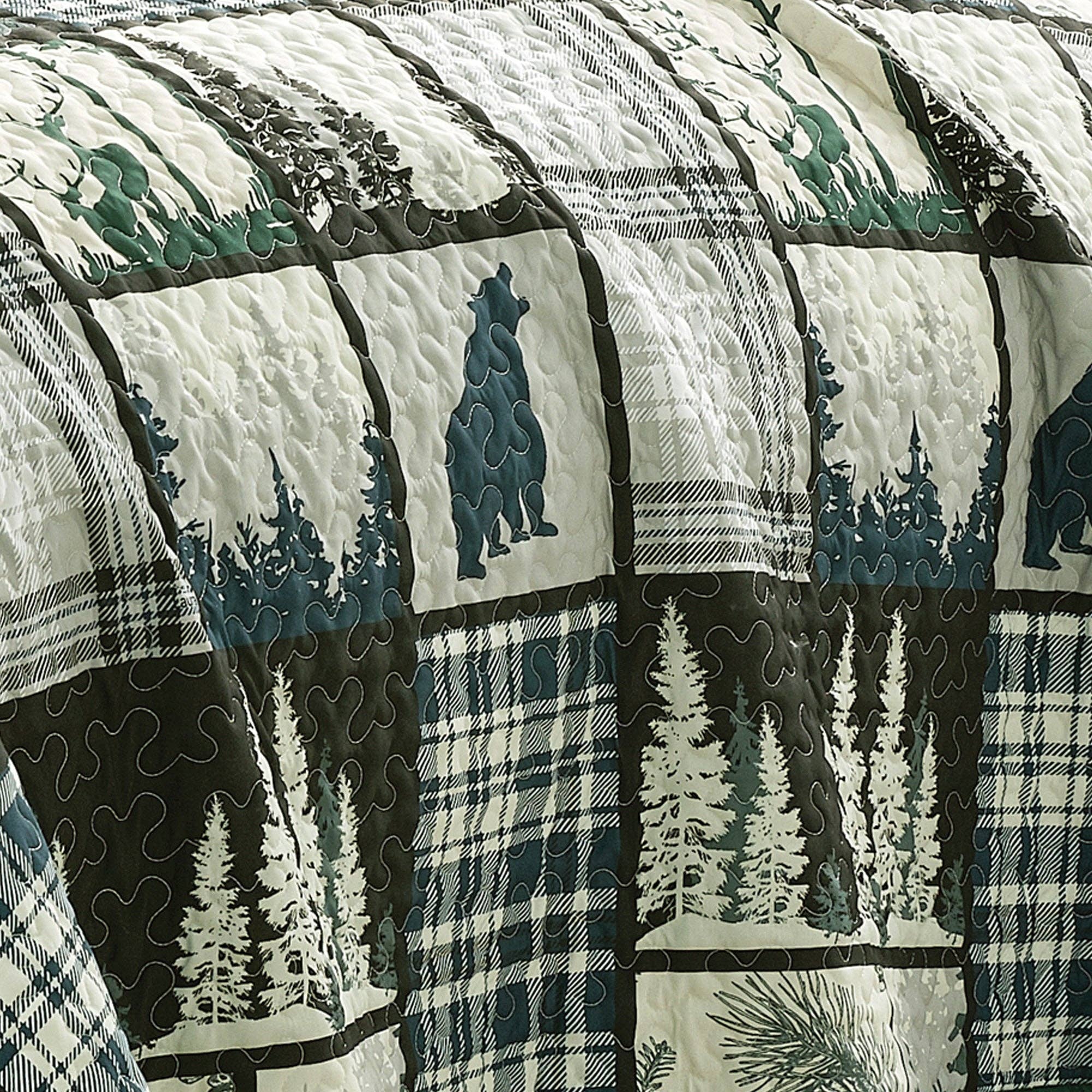 Forest Wild Bear Quilt Set