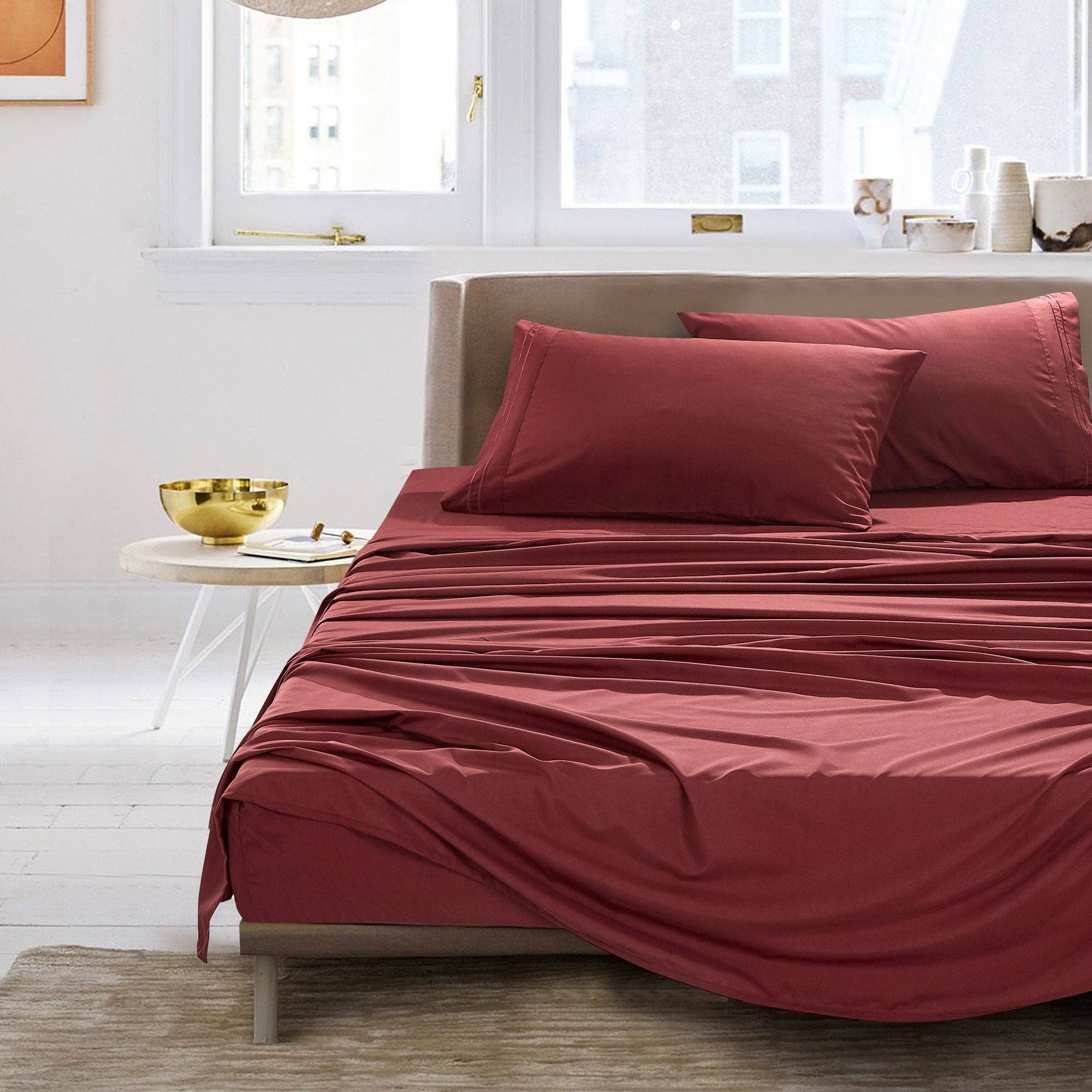 Soft Microfiber Deep Pocket Bed Sheets - 4 Piece Set