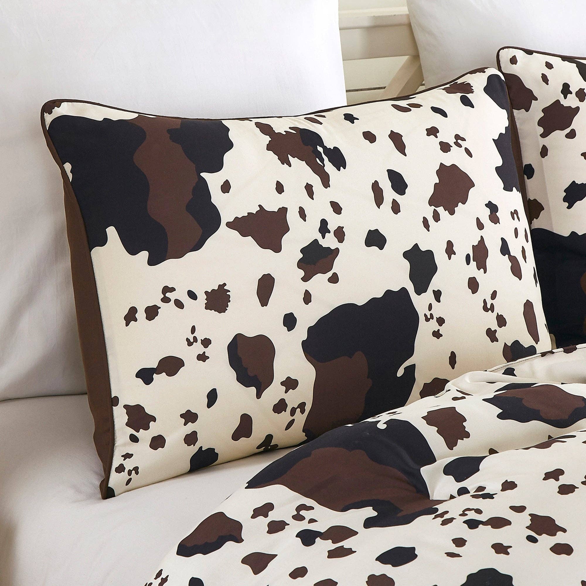 Rustic Cowhide Lodge Comforter Set - 5 Piece Set