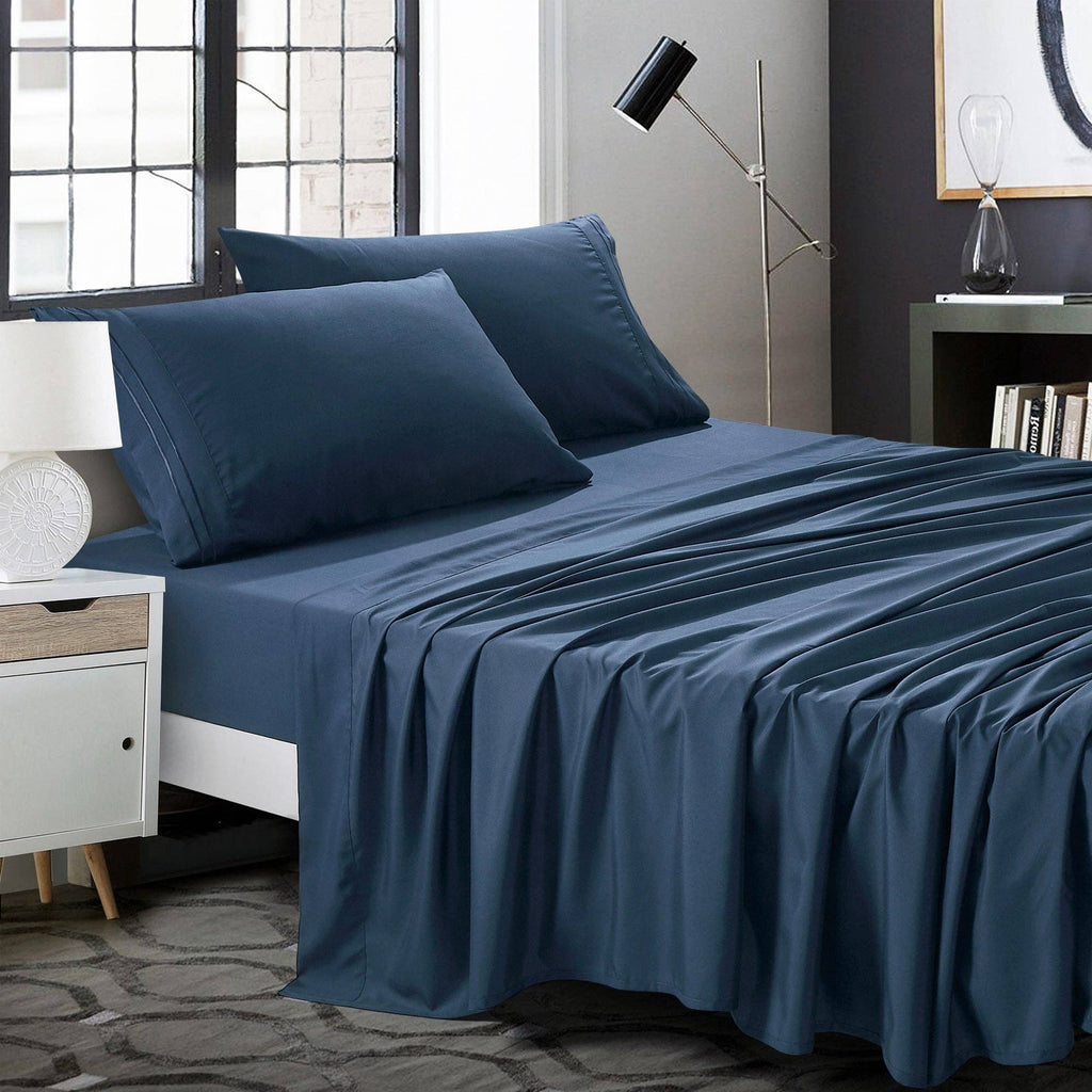 Soft Microfiber Deep Pocket Bed Sheets - 4 Piece Set