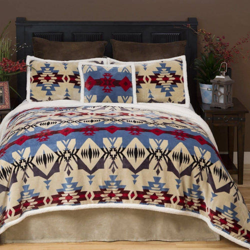 Blue River Sherpa Blanket - 3 Piece Set