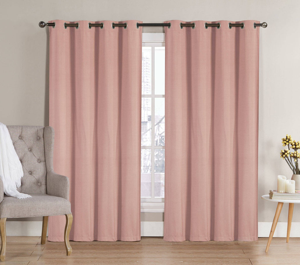 Solid Grommet Top Thermal Insulated Blackout Window Curtain