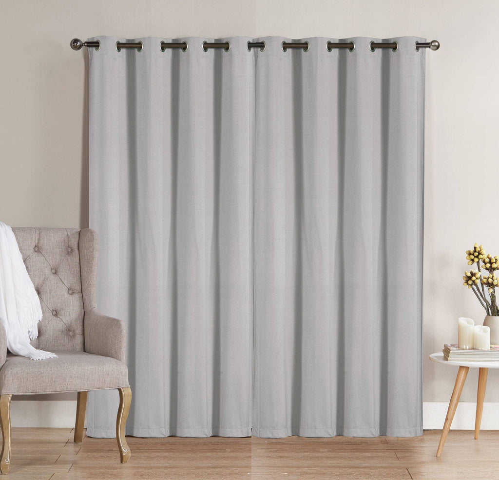 Solid Grommet Top Thermal Insulated Blackout Window Curtain