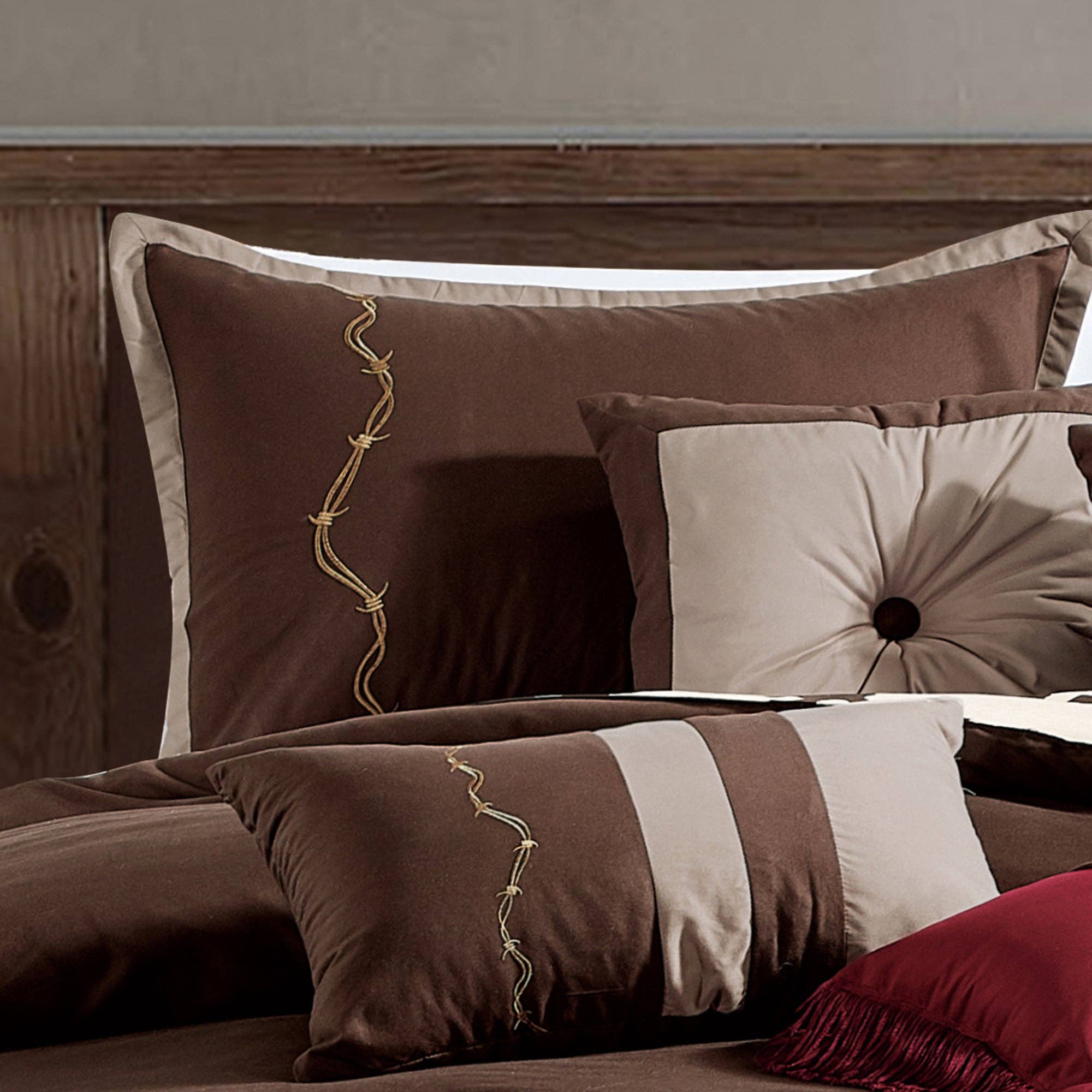 Reversible Rustic Cowhide - 7 Comforter Set