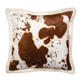 Cowhide Plush Sherpa Accent Pillow