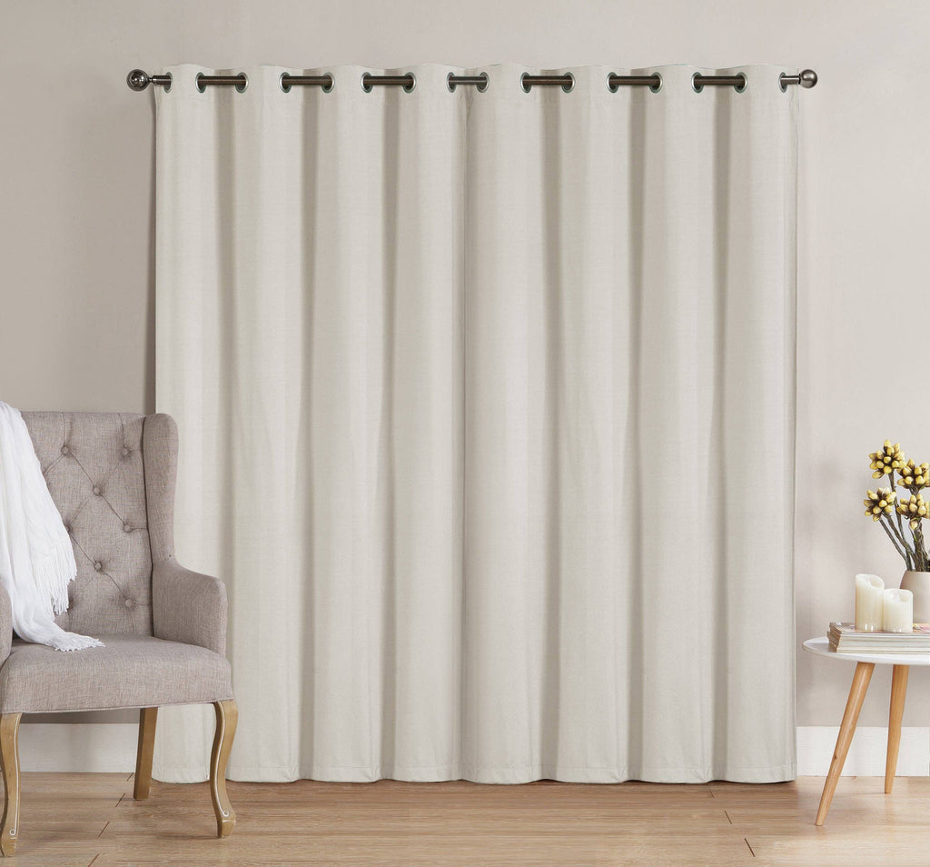 Solid Grommet Top Thermal Insulated Blackout Window Curtain
