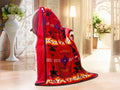 Southwestern Aztec Sherpa Borrego Fleece Throw Blanket