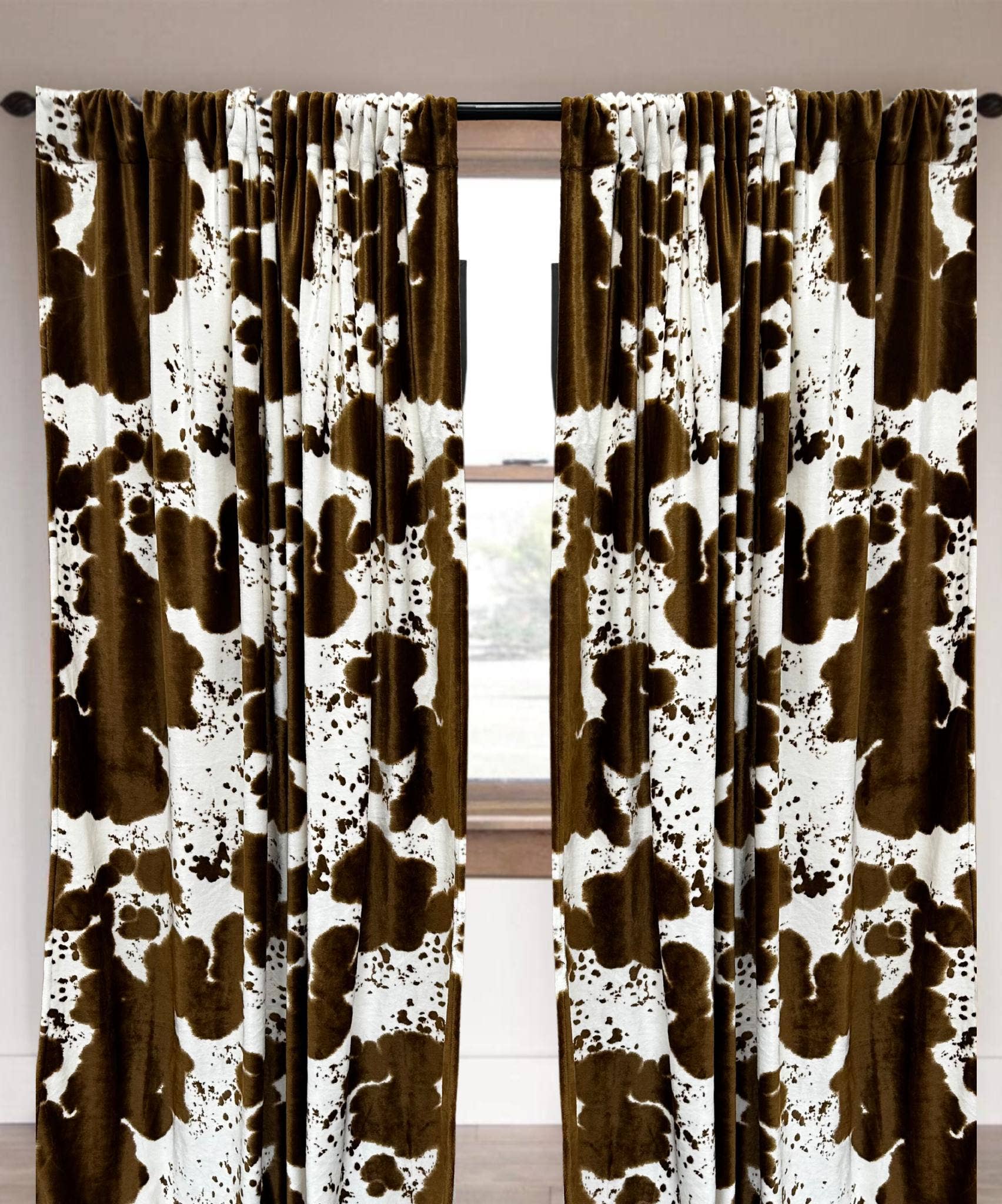 Southwestern Cowhide Drapes Set