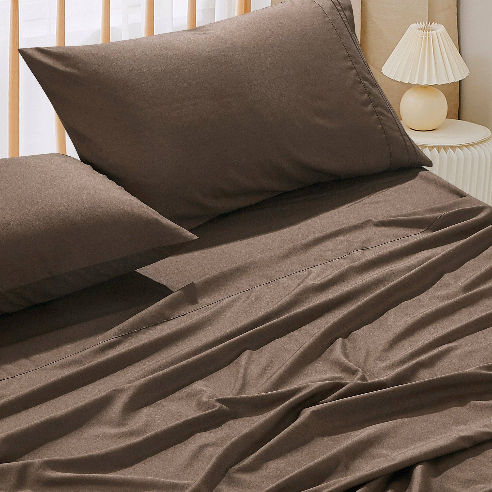 Soft Microfiber Deep Pocket Bed Sheets - 4 Piece Set