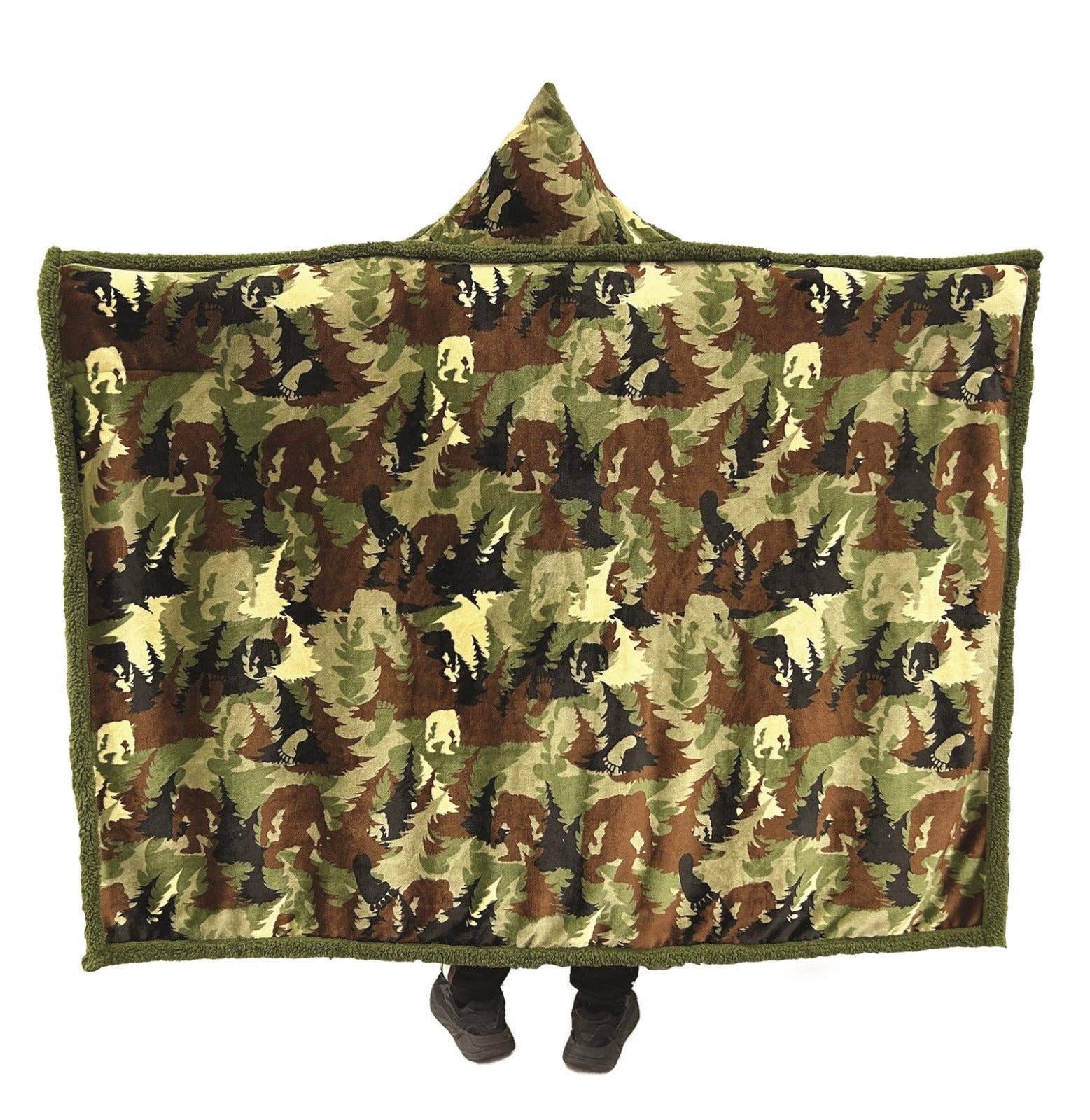 Forest Camo Hooded Blanket