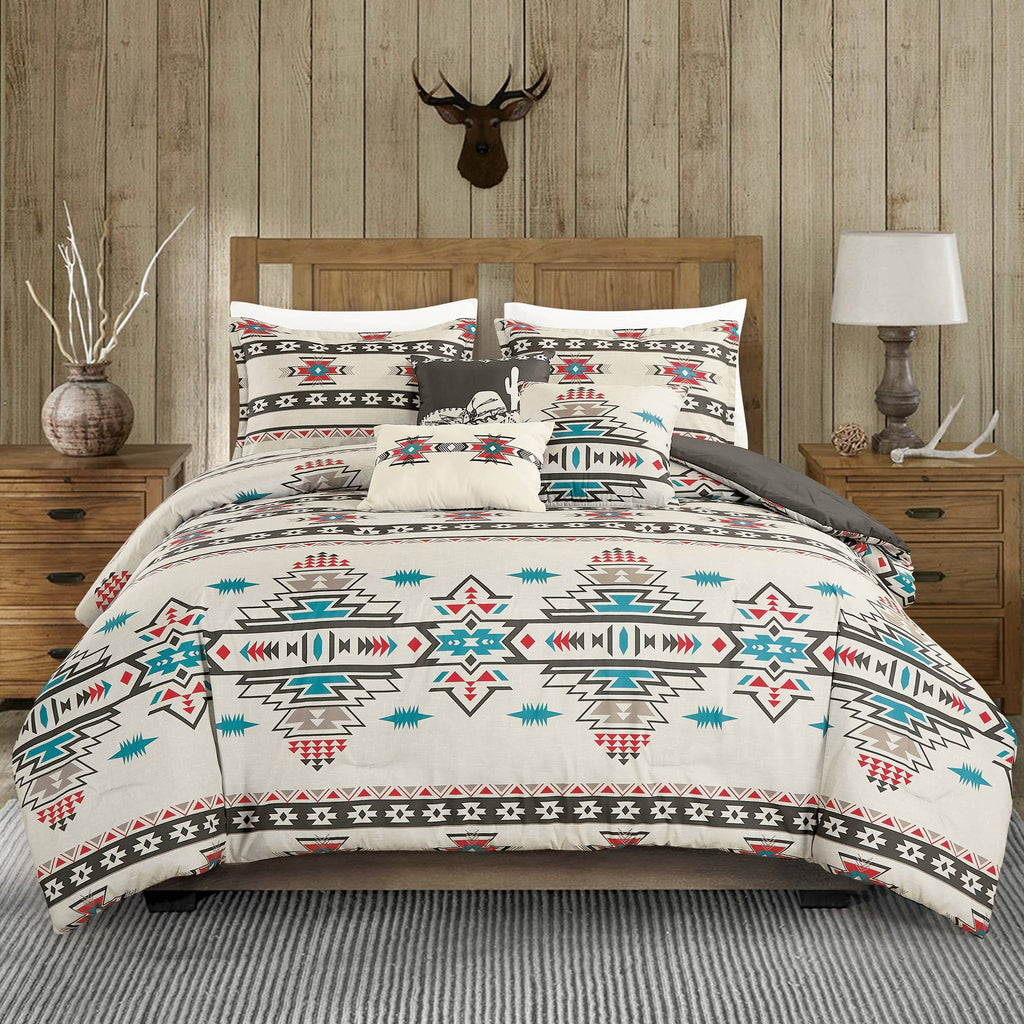 Southwestern Sedona Desert Aztec Comforter - 5 Piece Set