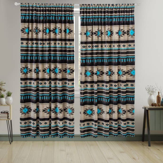 Southwestern Aztec Drapes Set