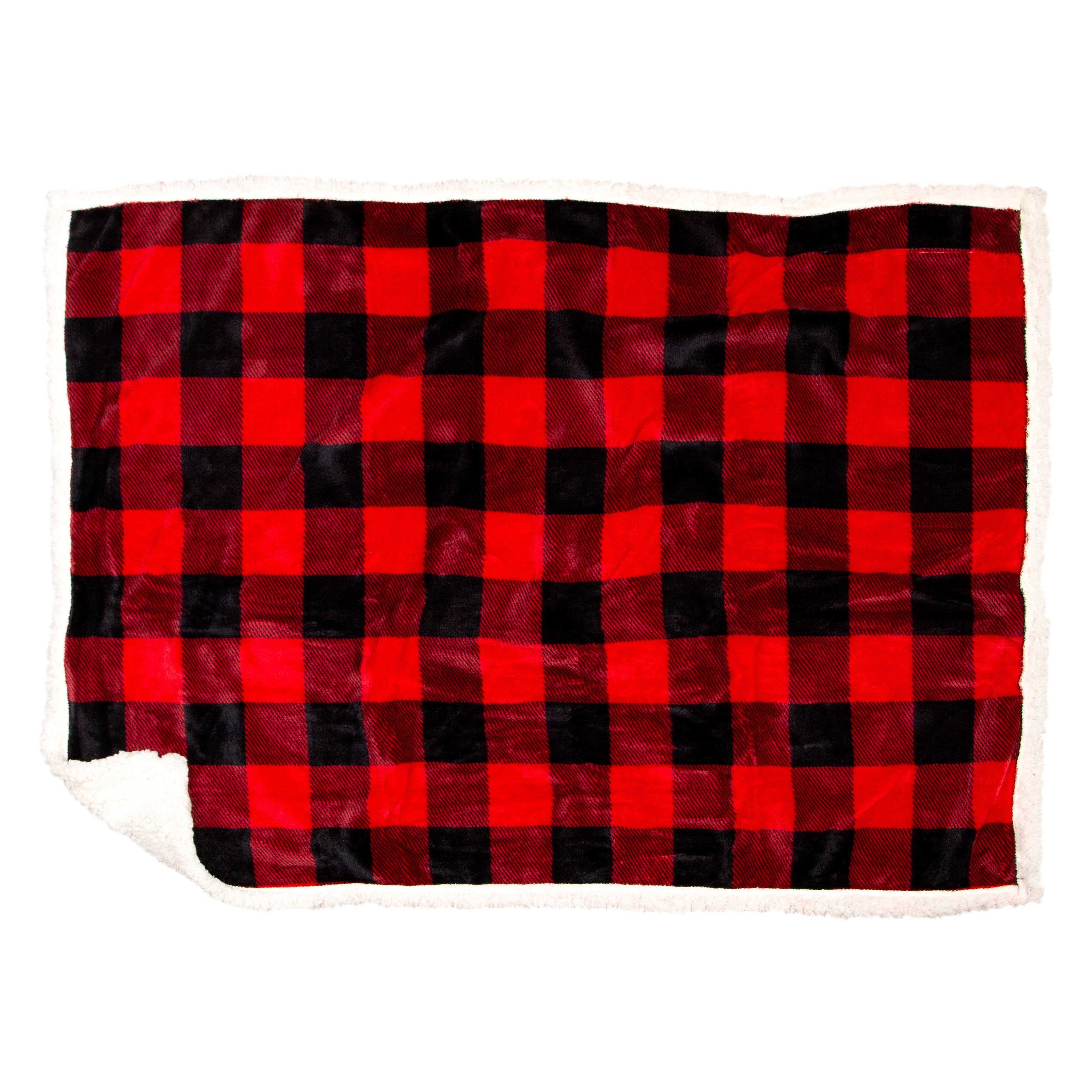 Lumberjack Red Plaid Dog Blanket