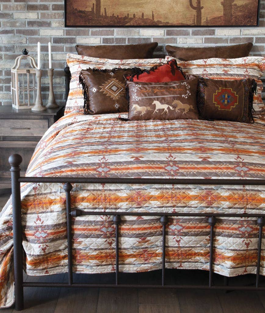 Wrangler Amarillo Sunset Southwestern Quilt - 3 Piece Set