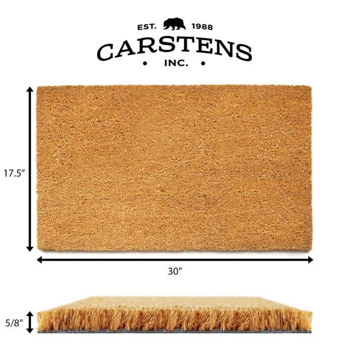 Black and White Check Welcome Coir Mat