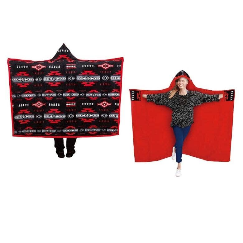 Southwestern Aztec Hooded Blanket