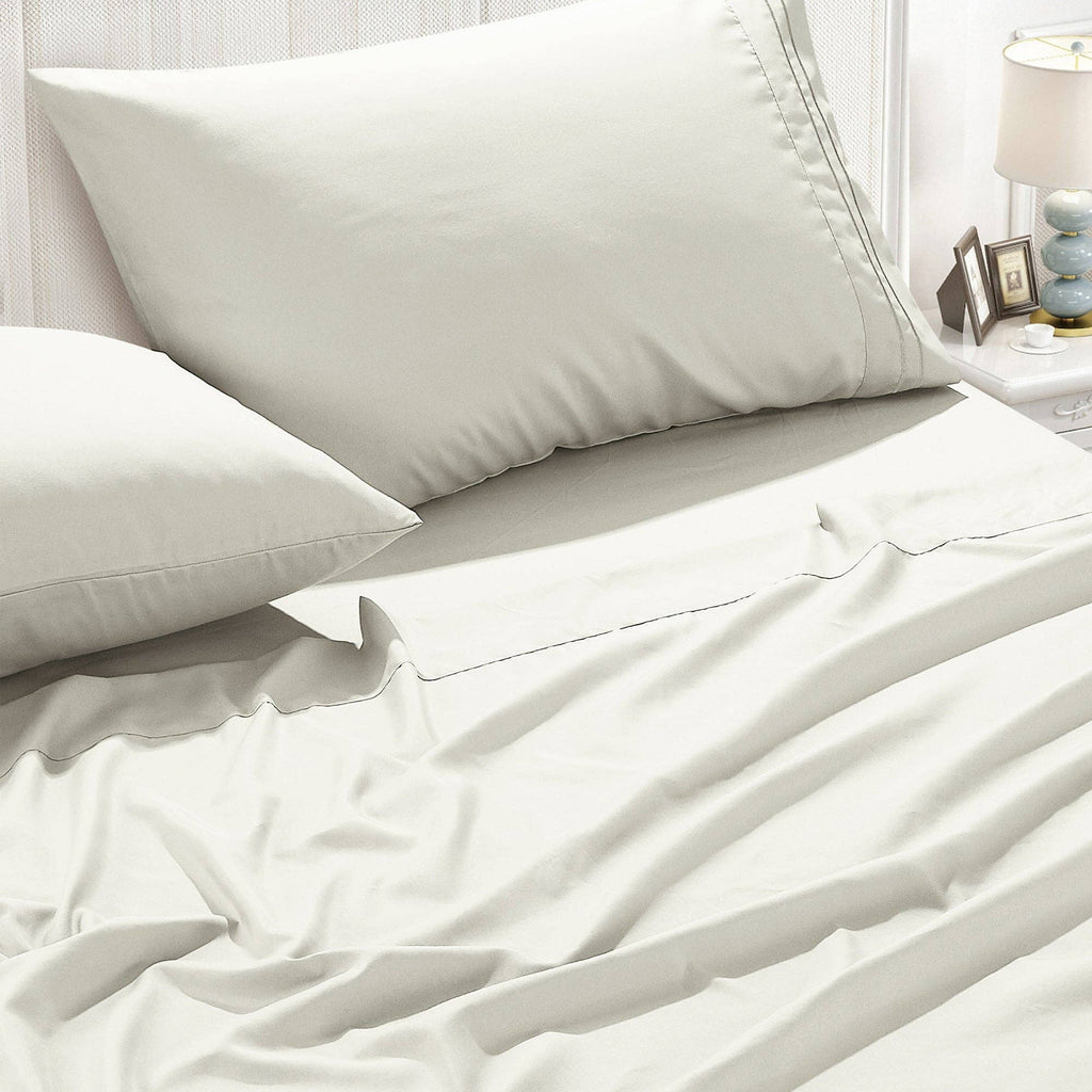 Soft Microfiber Deep Pocket Bed Sheets - 4 Piece Set