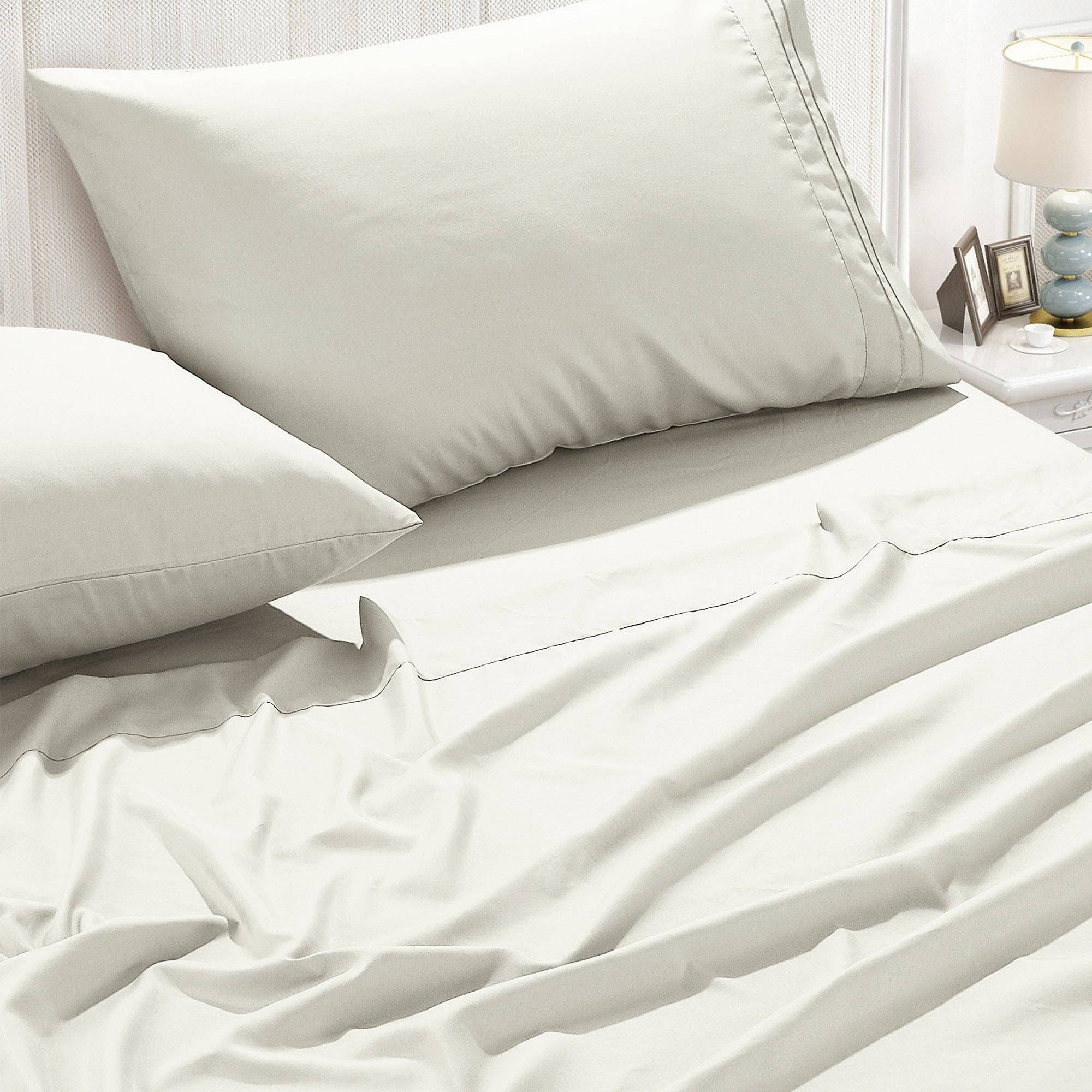 Soft Microfiber Deep Pocket Bed Sheets - 4 Piece Set