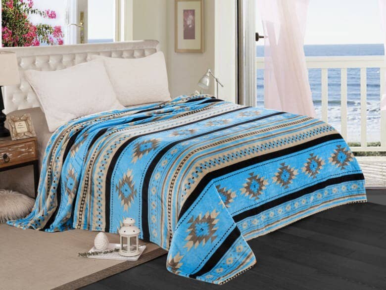 Southwest Aztec Fleece Blanket - Twin Size