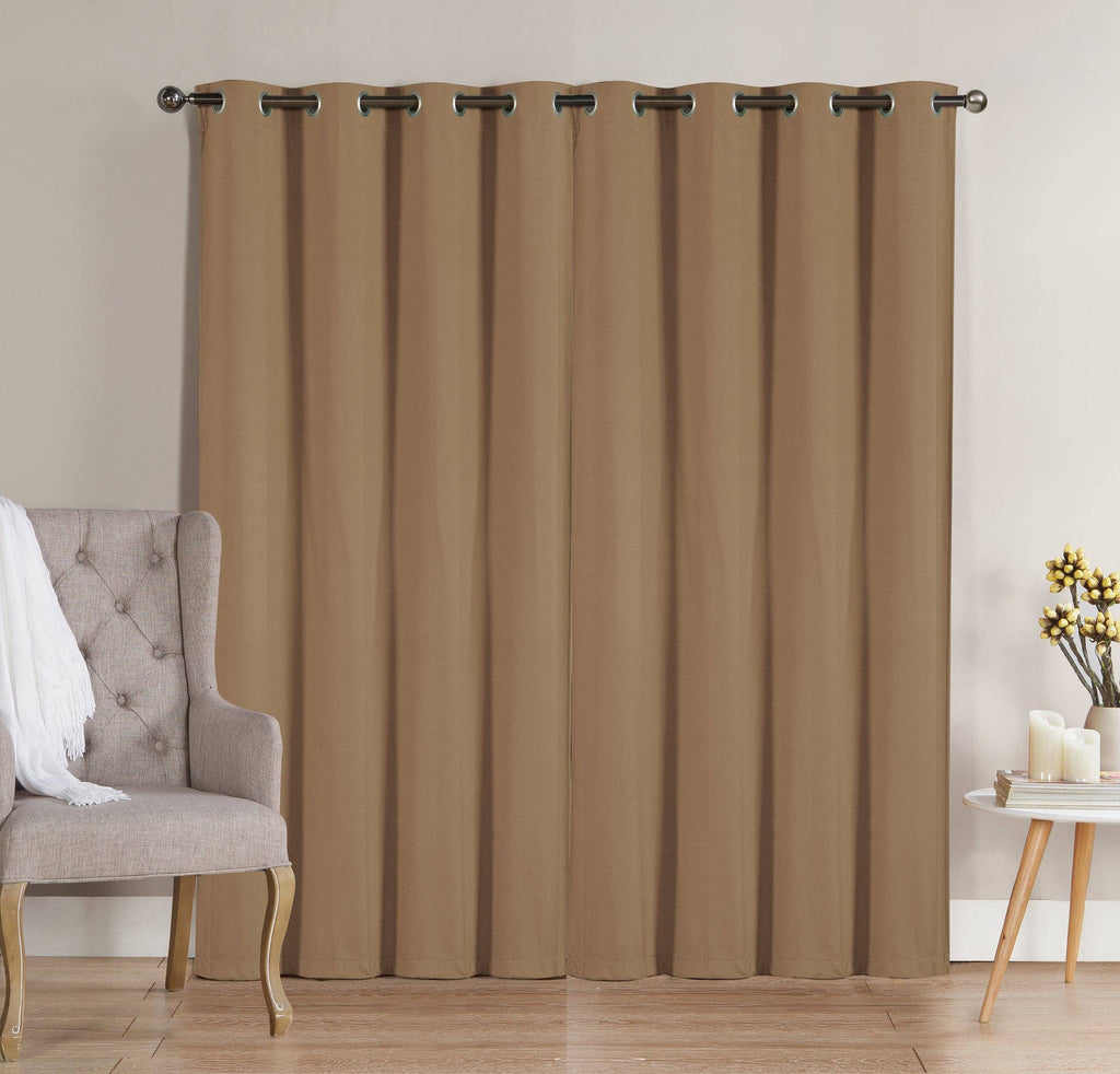 Solid Grommet Top Thermal Insulated Blackout Window Curtain