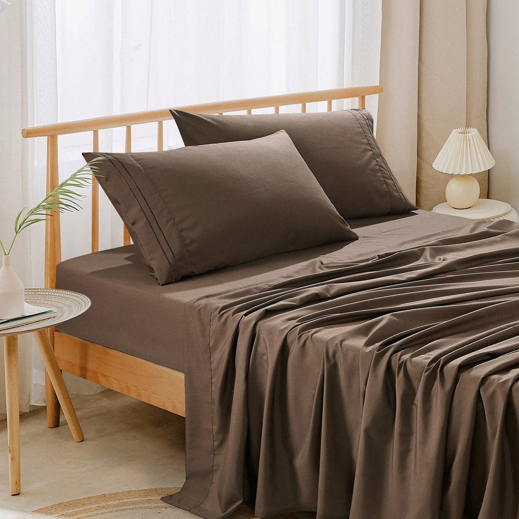 Soft Microfiber Deep Pocket Bed Sheets - 4 Piece Set