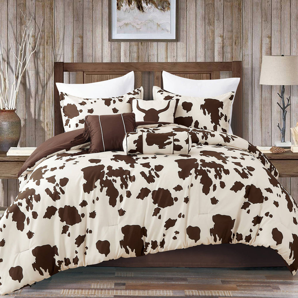 Reversible Rustic Cowhide - 7 Comforter Set