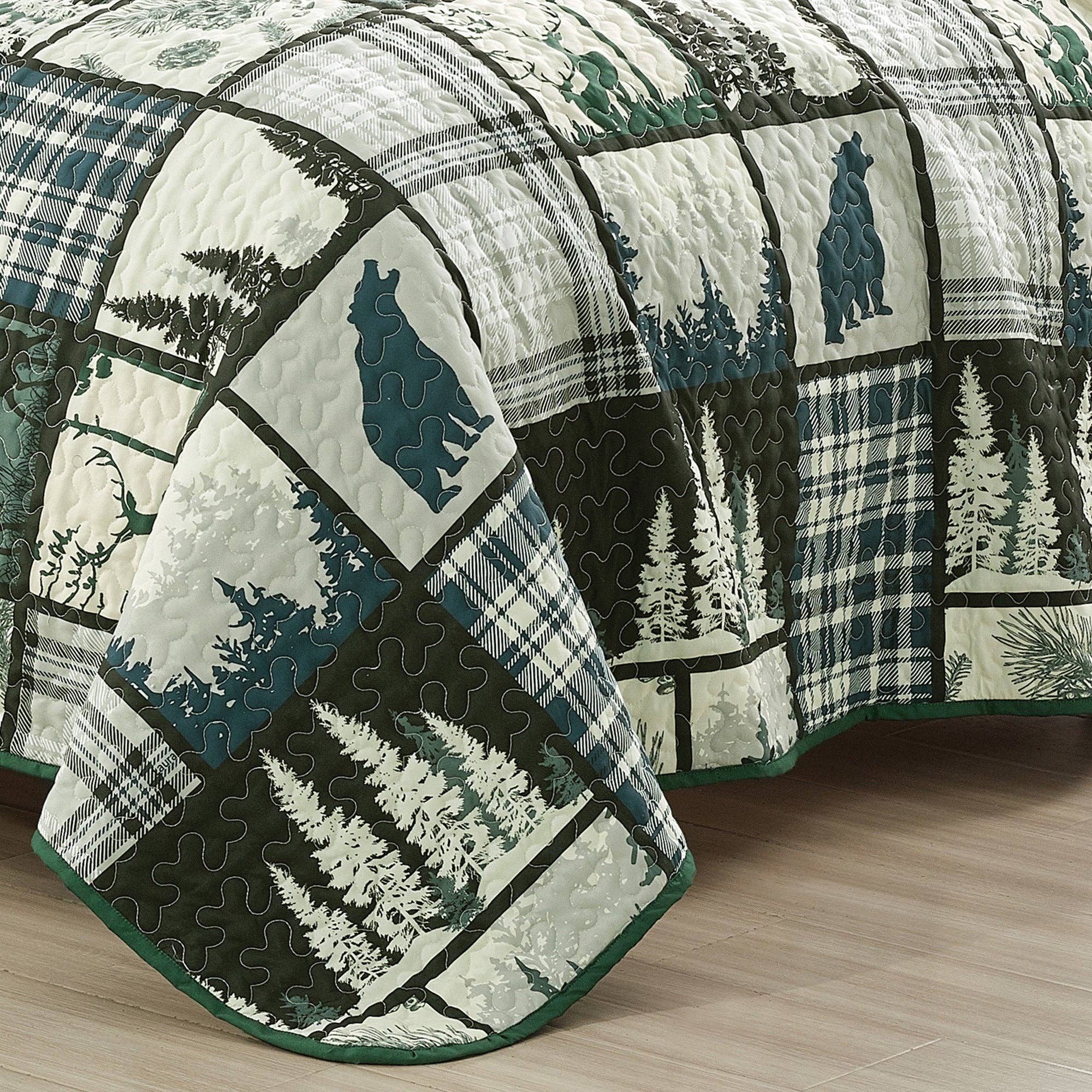 Forest Wild Bear Quilt Set