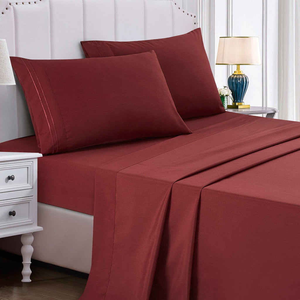 Soft Microfiber Deep Pocket Bed Sheets - 4 Piece Set