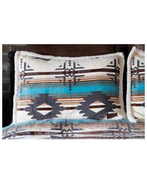 Lone Mountain Sherpa Plush Lodge Fleece Blanket - 3 Piece Se
