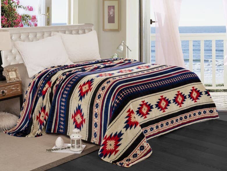 Southwest Aztec Fleece Blanket - Twin Size