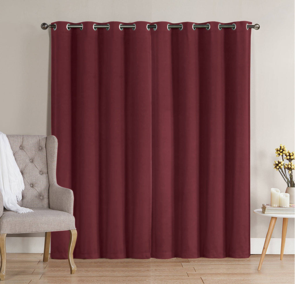 Solid Grommet Top Thermal Insulated Blackout Window Curtain