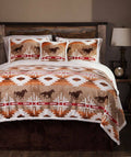Southwestern Wild Running Horses Lodge Sherpa Fleece Blanket
